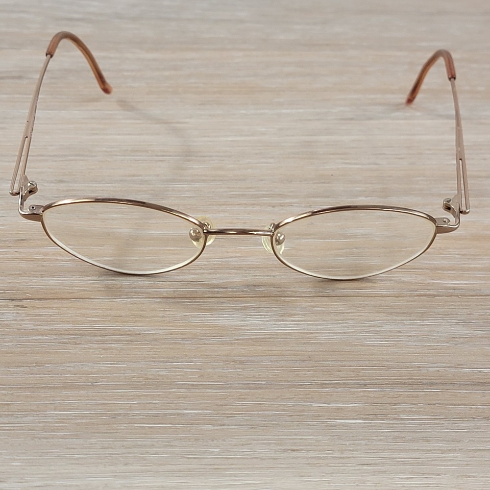 Nine West 30 6WZ Rose Gold Oval Metal Eyeglasses 49-19-135 Womens Frames Only